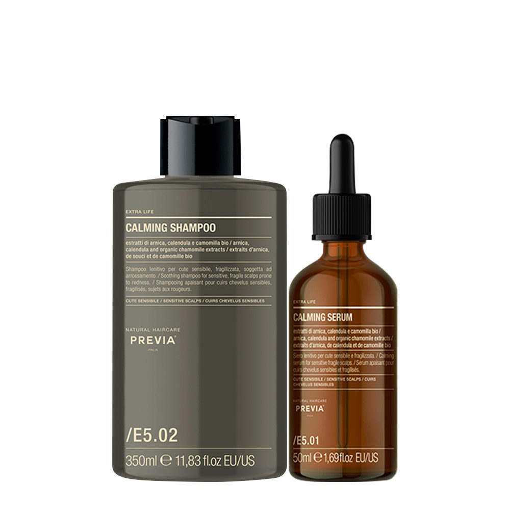 Previa Extra Life Calming Shampoo 350ml Serum 50ml