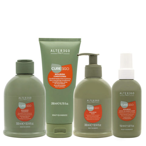 Alterego Curego Nourish Shampoo 300ml Conditioner 200ml  Mask 300ml Leave In 150ml