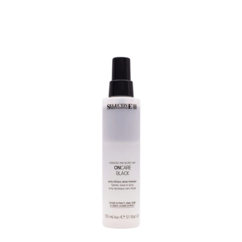 Selective Professional On Care Black Biphasic Spray 150ml - regenerating leave-in spray