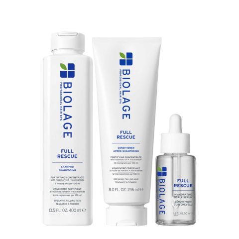 Biolage Professional Hair Spa Full Rescue Shampoo 400ml Conditioner 236ml Serum 50ml