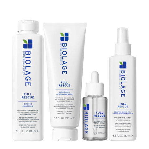 Biolage Professional Hair Spa Full Rescue Shampoo 400ml Conditioner 236ml Serum 50ml Spray 250ml