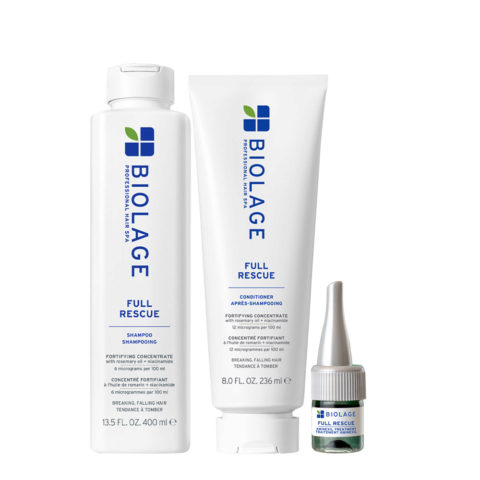 Biolage Professional Hair Spa Full Rescue Shampoo 400ml Conditioner 236ml Aminexil 6x10ml