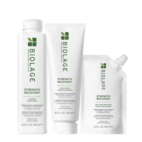 Biolage Professional Hair Spa Strenght Recovery Shampoo 400ml Conditioner 236ml Deep Treatment Pack 100ml