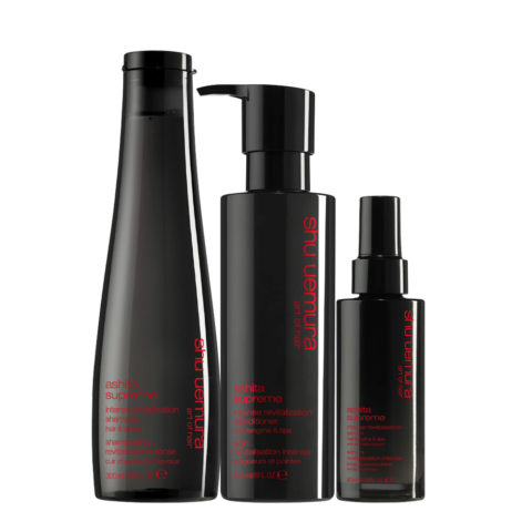 Shu Uemura Ashita Supreme Shampoo 300ml Conditioner 250ml Serum 90ml