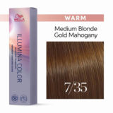 Wella Illumina Color 7/35 Medium Golden Mahogany Blonde 60ml - permanent colouring