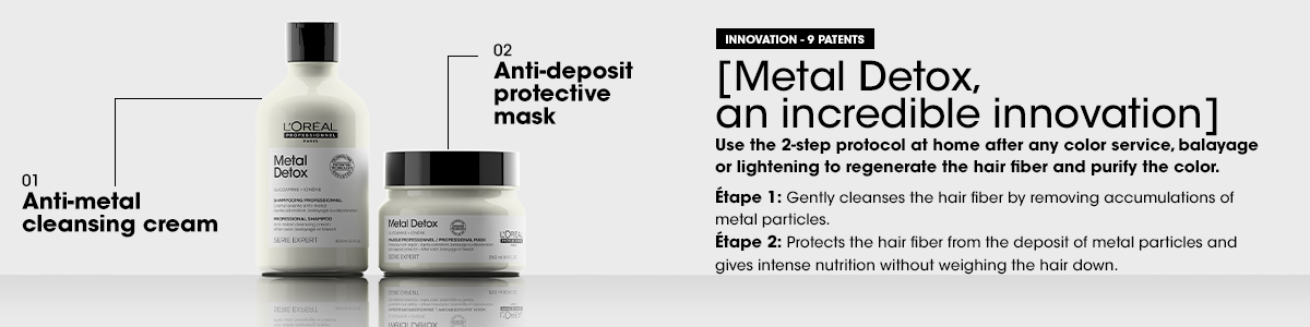 L’Oréal Professionnel Metal Detox, neutralizza i metalli presenti nella fibra capillare